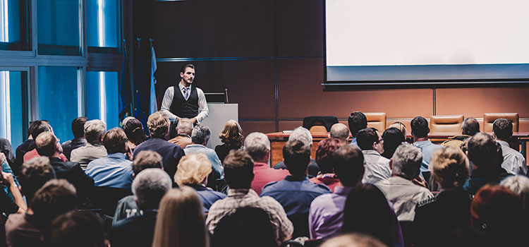business students listening to a lecture