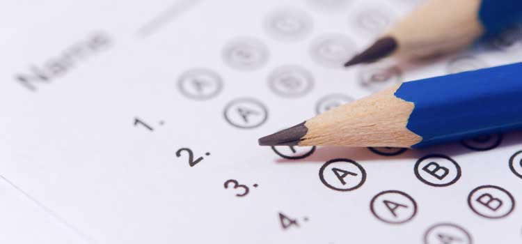 pencils and test sheet